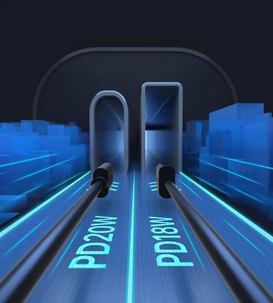 Ładowarka samochodowa 2w1 QC USB + USB Typ C szybkie ładowanie 38W, czarna