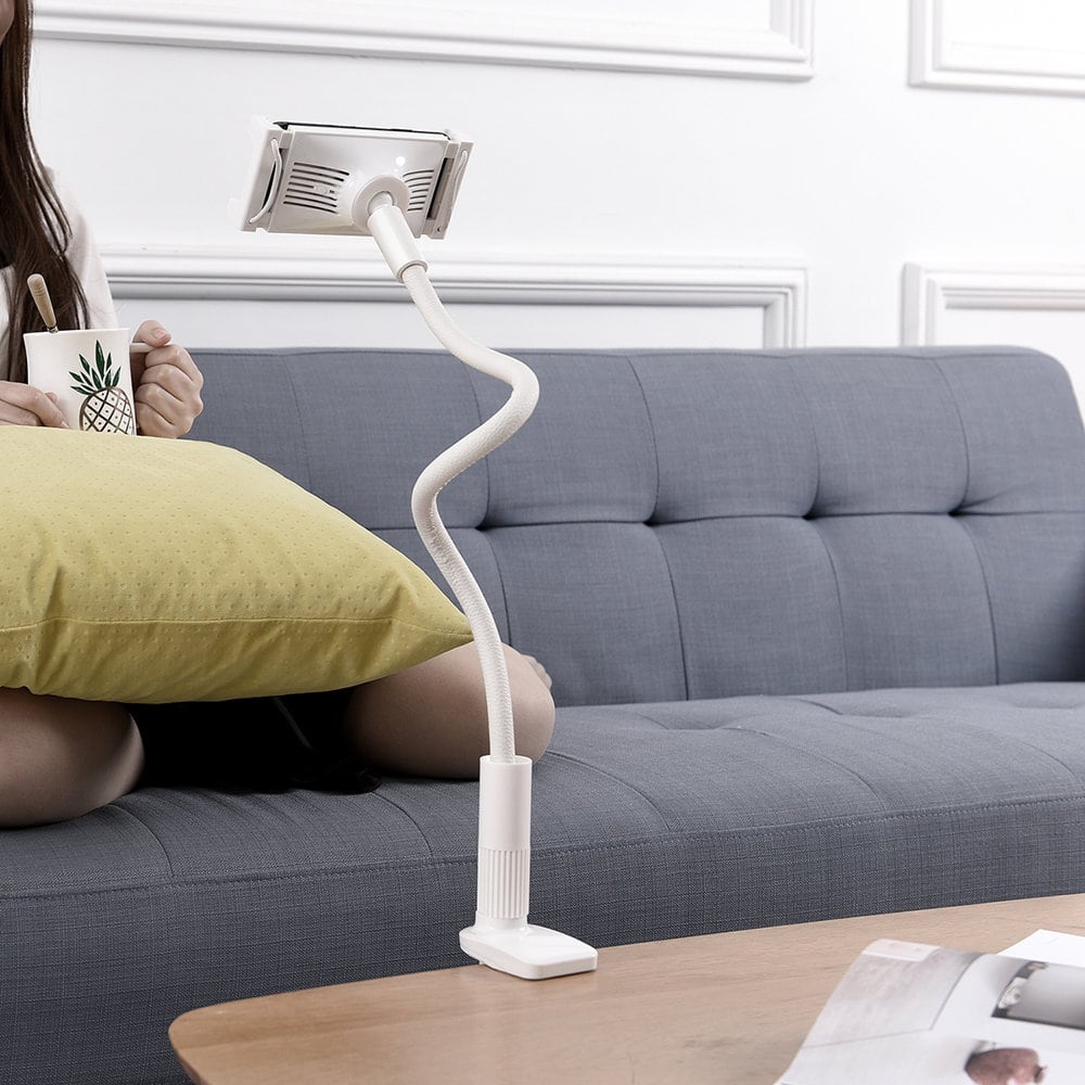 Uchwyt elastyczny do biurka, łóżka do iPhone z ładowaniem bezprzewodowym