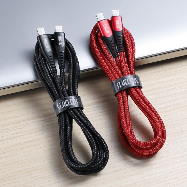 Kabel USB Typ C – Lightning, MFI do szybkiego ładowania, 1.8m, czarny