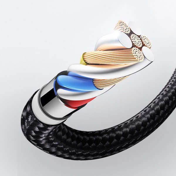 Kabel USB Typ C – Lightning, MFI do szybkiego ładowania, 1.8m, czarny