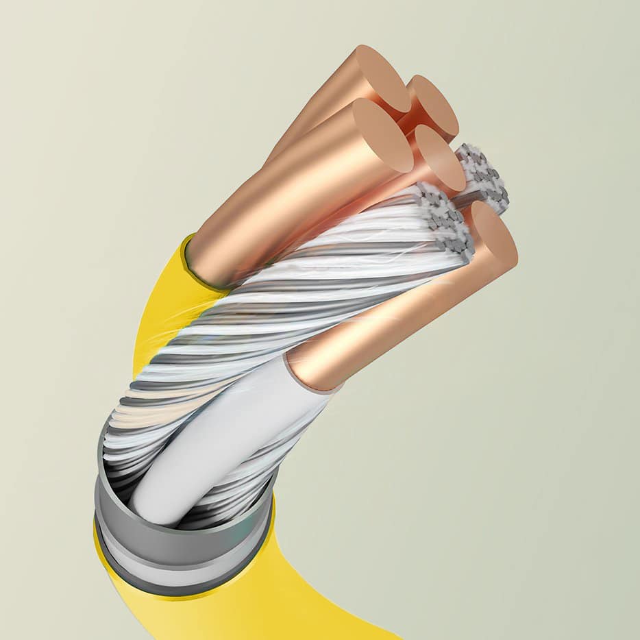 Kabel USB – Lightning, silikonowy, 2,4A, 1.2 metra, żółty