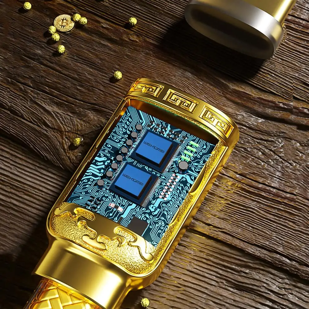 Kabel USB – Lightning, do szybkiego ładowania, 30W, 1 metr, złoty