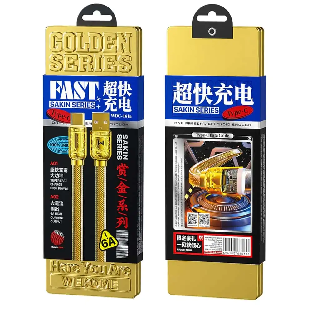 Kabel USB – Lightning, do szybkiego ładowania, 30W, 1 metr, złoty