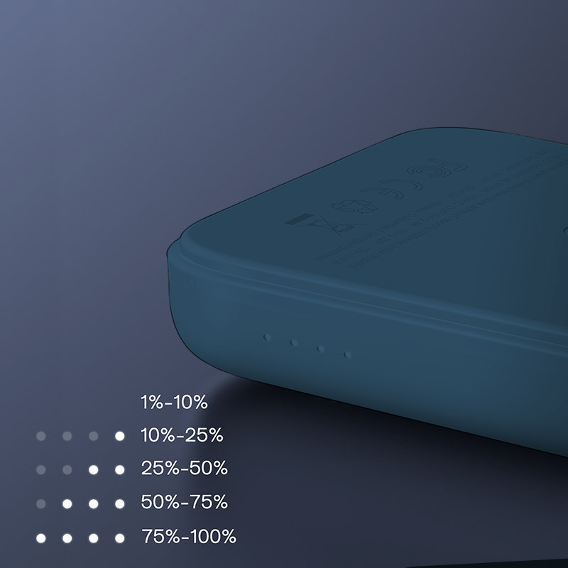 Power Bank 10000mAh do iPhone z MagSafe magnetyczna, szybka ładowarka bezprzewodowa, granatowy