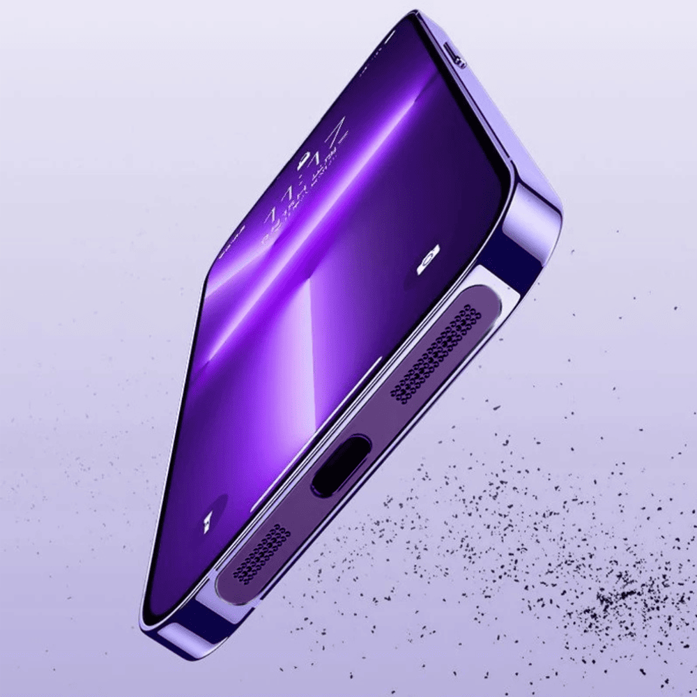 Metaliczne osłony iPhone 13 Pro Max/13 Pro/13/13 Mini na spód, przeciw pyłowi, wodzie i zarysowaniom, purpurowe