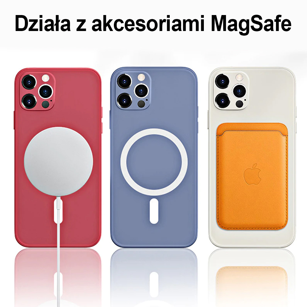 Adapter do Magsafe, metalowy pierścień ring do przyklejenia na etui, srebrny