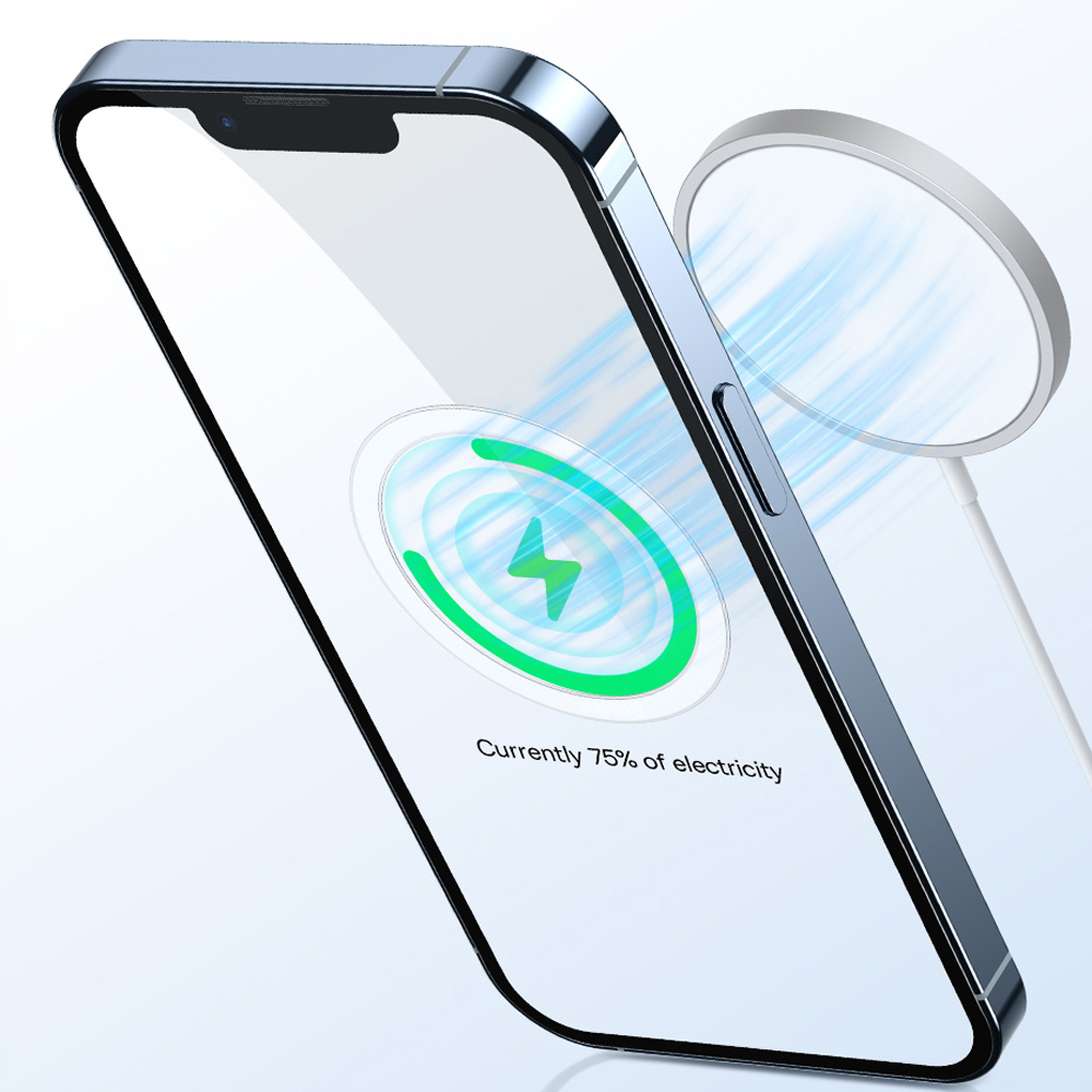 Adapter do Magsafe, metalowy pierścień ring do przyklejenia na etui, srebrny