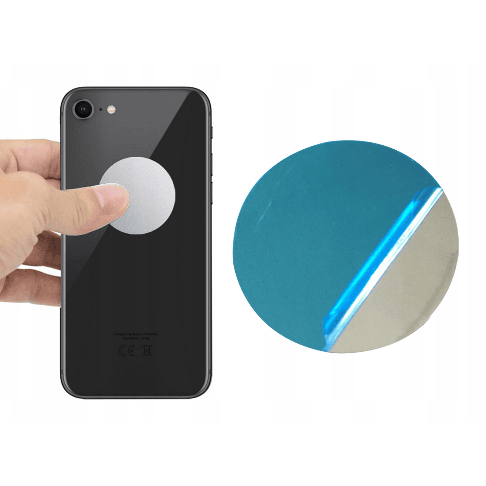 Uniwersalna metalowa płytka do uchwytów magnetycznych, srebrna