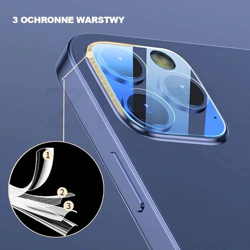 iPhone 12 Pro pełne szkło hartowane na cały aparat, kamerę