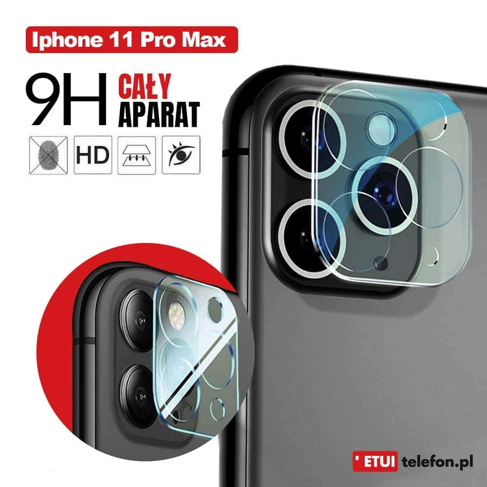 iPhone 11 Pro Max pełne szkło hartowane na aparat, kamerę