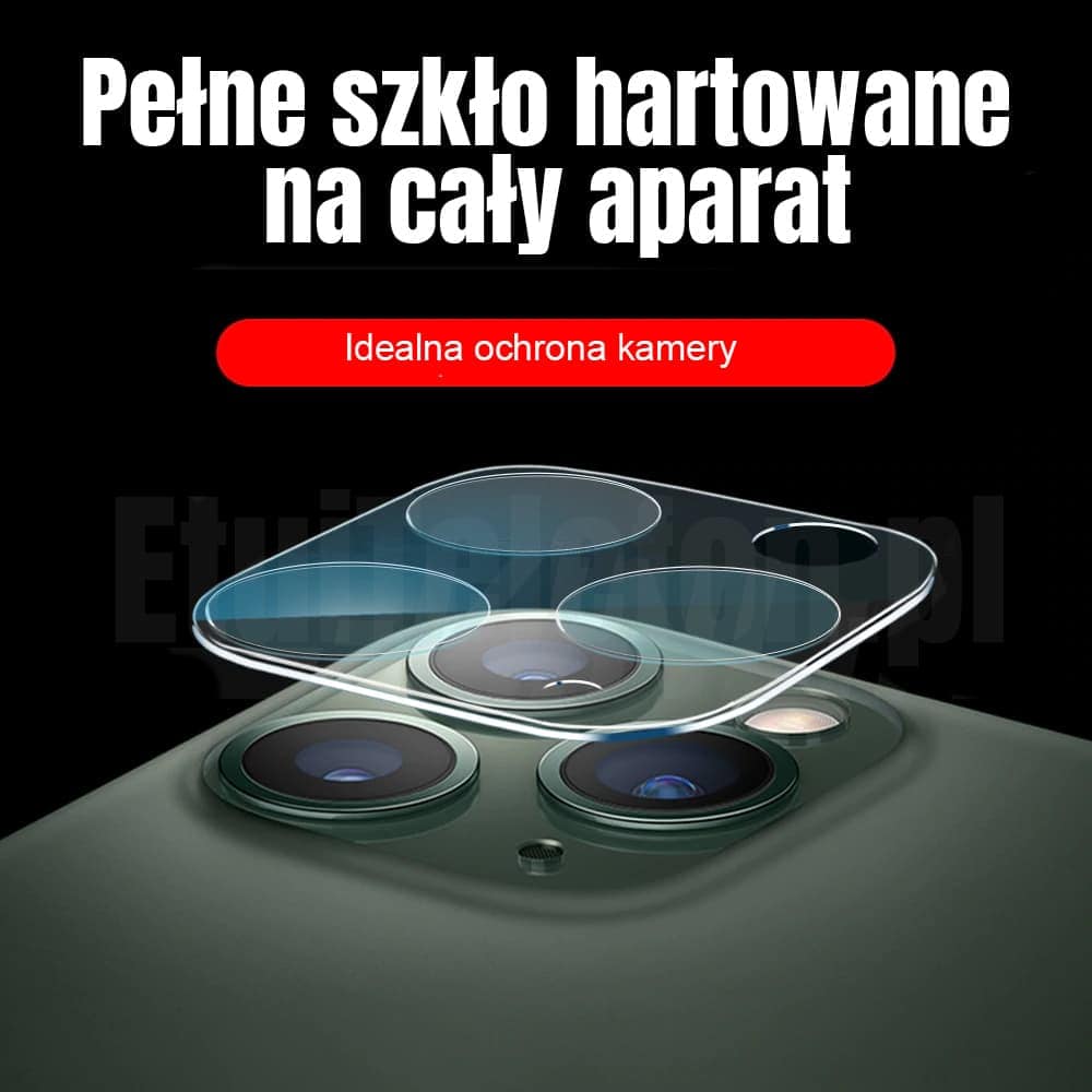 iPhone 11 Pro pełne szkło hartowane na cały aparat, kamerę