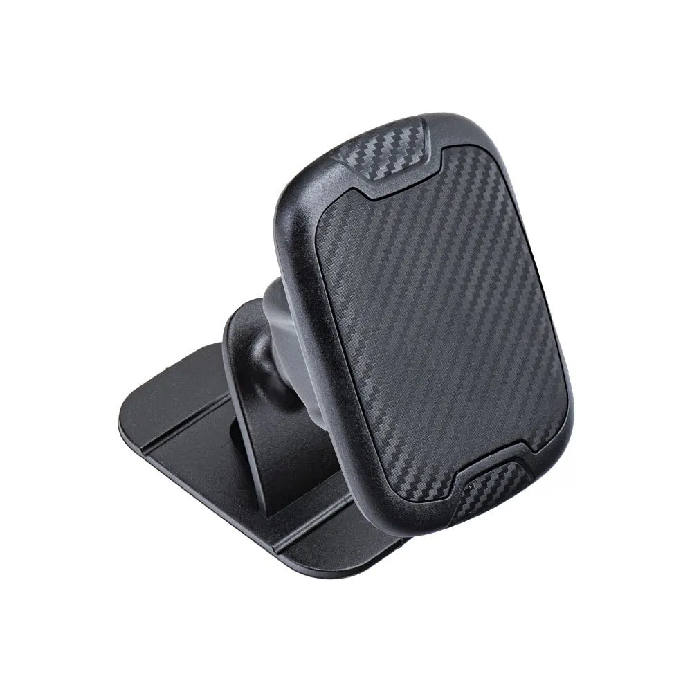 Uchwyt magnetyczny Carbon rotacja 360° na deskę/kokpit, czarny