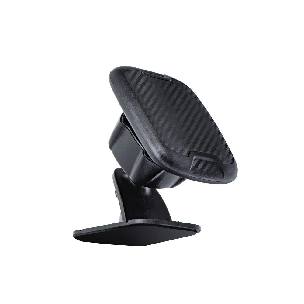 Uchwyt magnetyczny Carbon rotacja 360° na deskę/kokpit, czarny