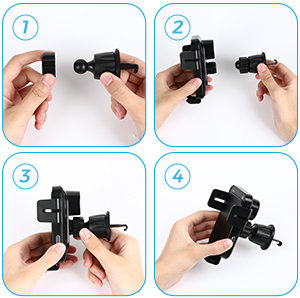 Uchwyt ładujacy 2w1, szybkie ładowanie bezprzewodowe 15W, do mocowania na szybę i do kratki wentylacyjnej