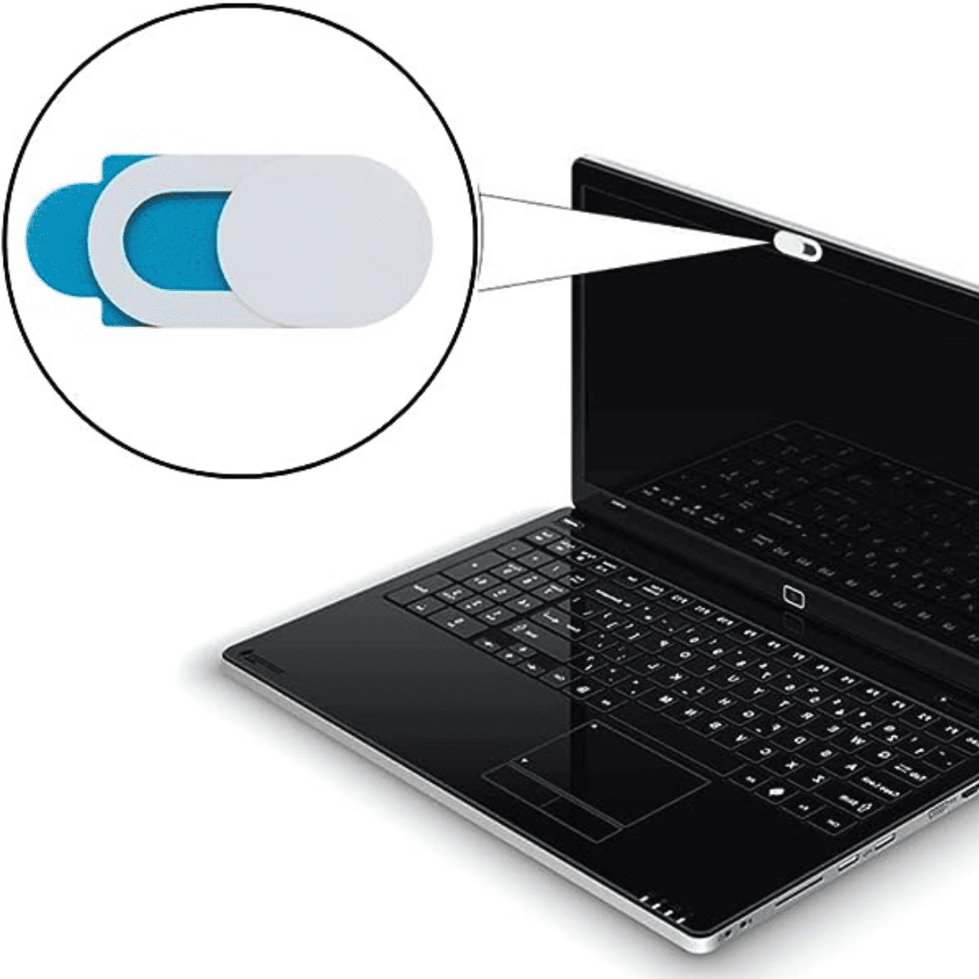 Osłonka zaślepka na kamerkę, obiektyw, biała