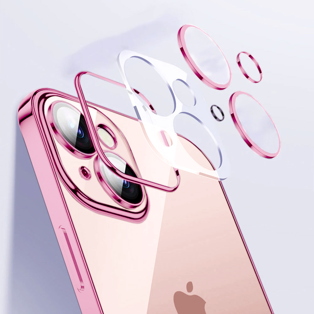 Etui do iPhone 13 Mini slim pink z osłoną kamery, zimny róż (OUTLET)