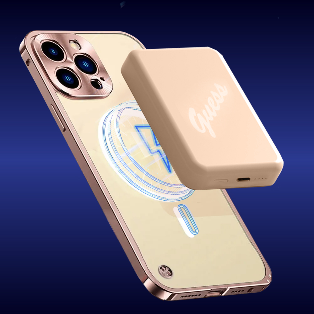 Etui do iPhone 13 Pro Magsafe Armor metalowa ramka, twarde aluminium, różowe złoto