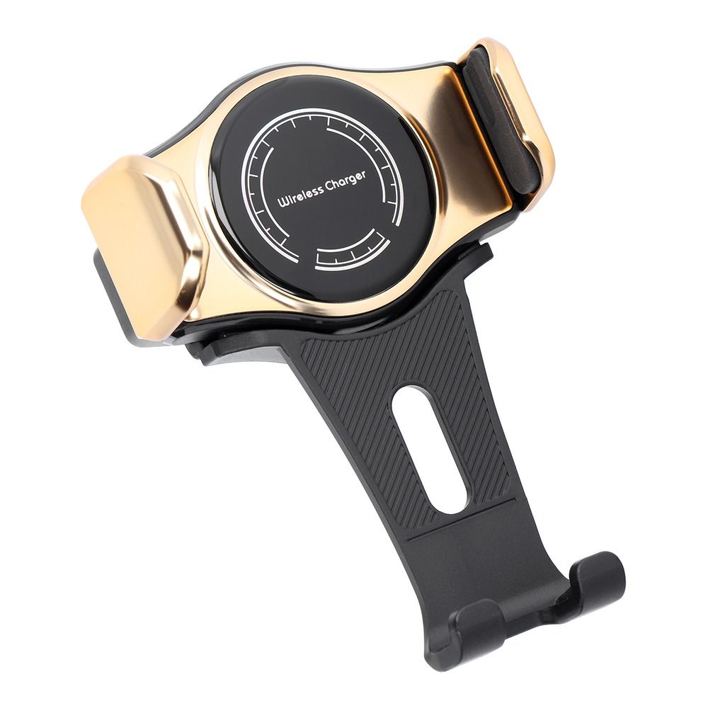 uchwyt samochodowy z ładowaniem bezprzewodowym, automatyczne ramiona do kratki wlotu, czarny